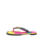 Dolce & Gabbana Multicolor Rhinestone Flip Flop Flat Sandals Shoes MV7895-42