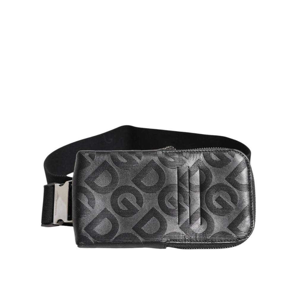 Dolce & Gabbana Gray DG Logo Mania Purse Phone Belt Waist Men Borse Bag