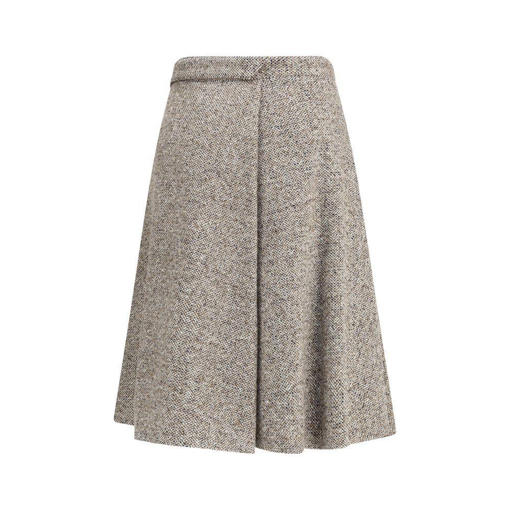 Brunello Cucinelli Virgin wool midi Skirt BR-MG530G3906C6286-IT42 | L
