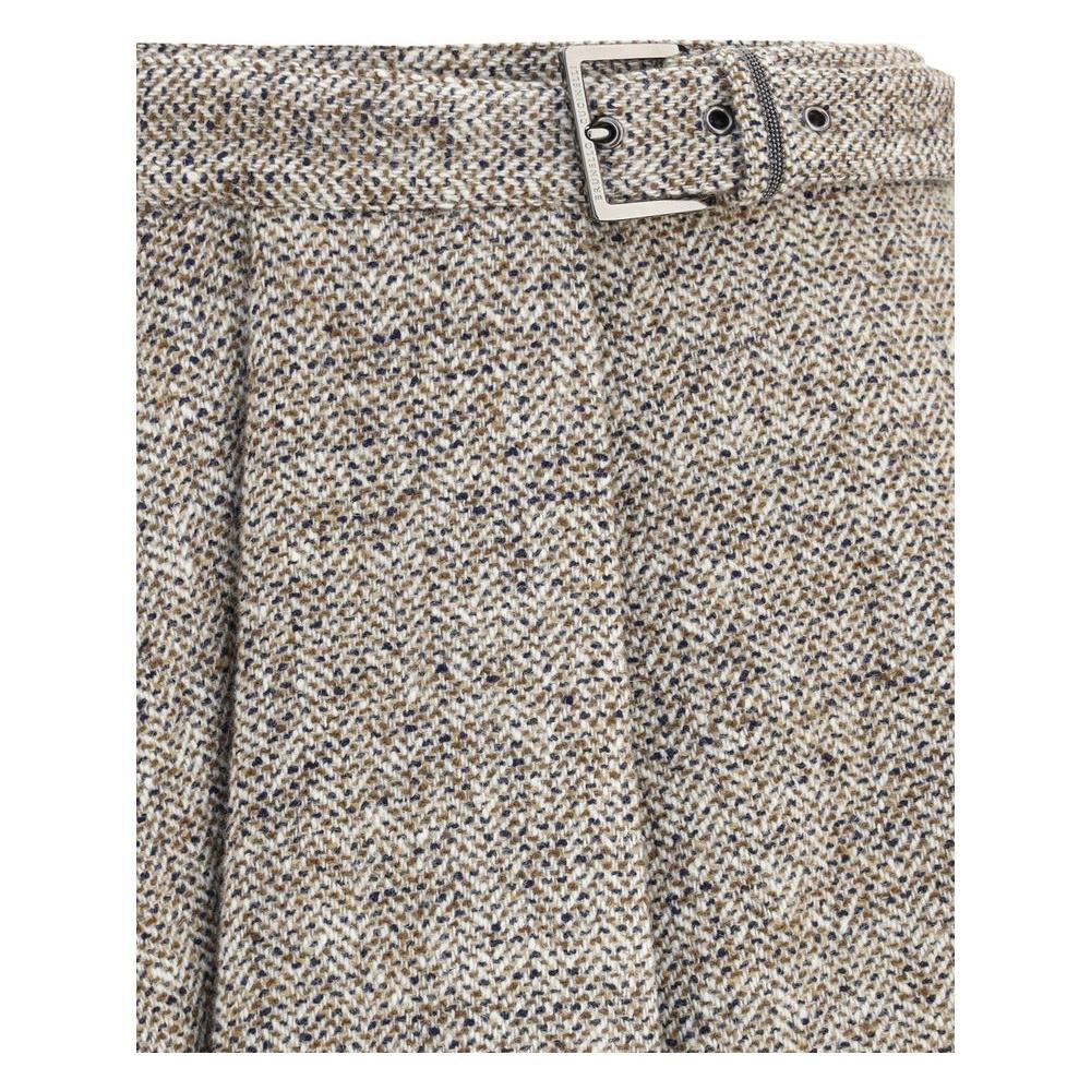 Brunello Cucinelli Virgin wool midi Skirt BR-MG530G3906C6286-IT42 | L