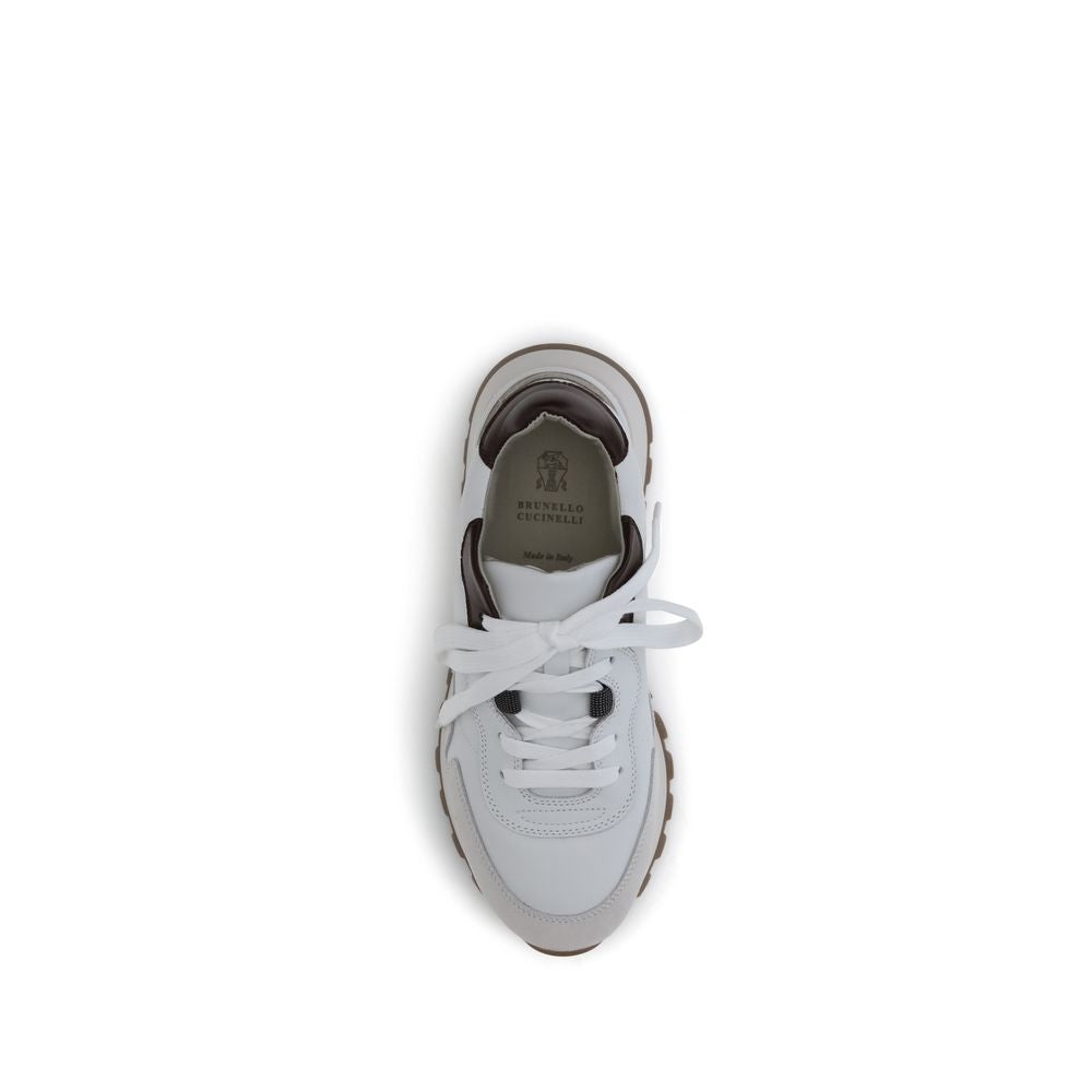 Brunello Cucinelli Leather Sneakers with shiny details BR-MZGSG3028C7592-EU39/US9