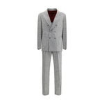 Brunello Cucinelli Wool and cashmere buttoned grisaille Suit BR-MV418LDBH2C251-IT50 | L