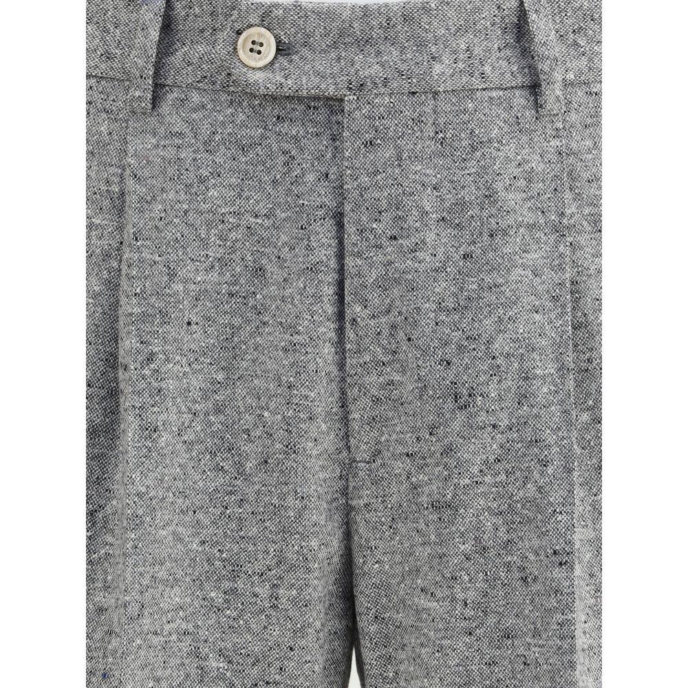 Brunello Cucinelli Wool and cashmere buttoned grisaille Suit BR-MV418LDBH2C251-IT50 | L