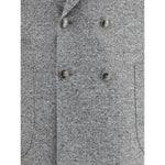 Brunello Cucinelli Wool and cashmere buttoned grisaille Suit BR-MV418LDBH2C251-IT50 | L