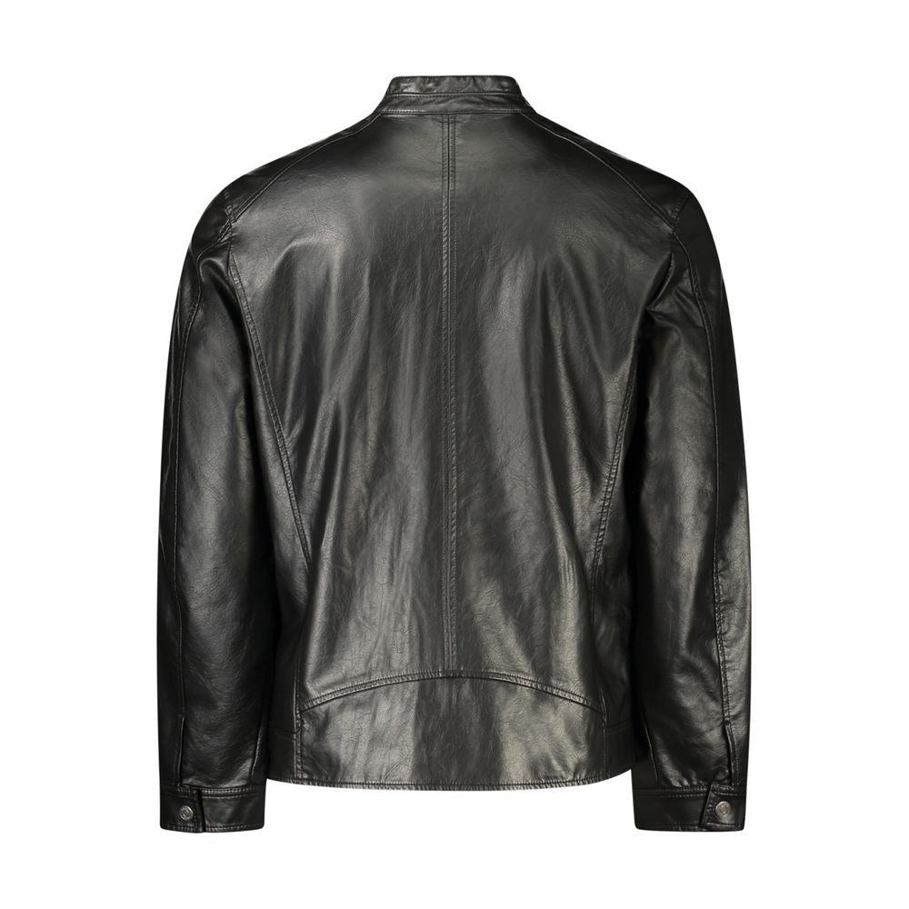 Guess Jeans Black Polyethylene Jacket GU-35202-S