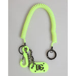 Dolce & Gabbana Green Springy Key Holder DG Logo Men's Keychain
