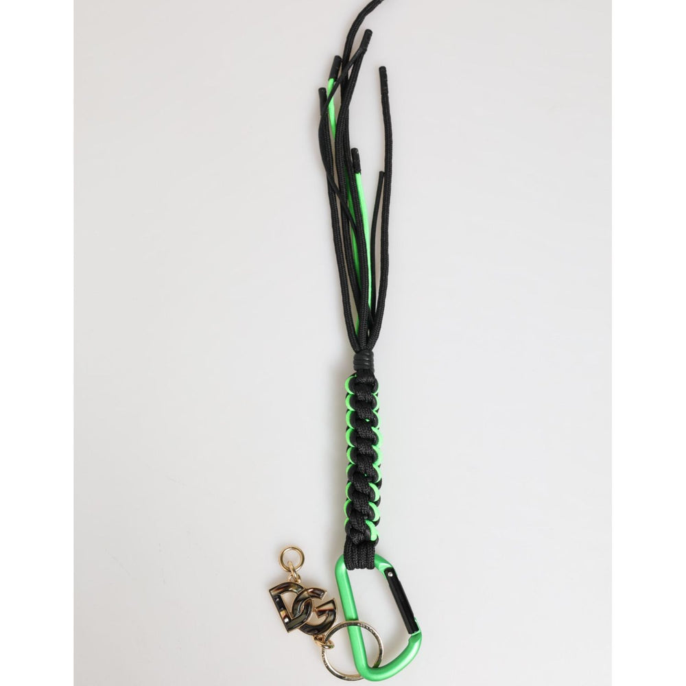 Dolce & Gabbana Multicolor Polyester Tape String DG Logo Keychain Keyring SMY11305