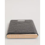 Dolce & Gabbana Black Leather Exotic Skin 3000mAh Power Bank Charger USB SMY10712