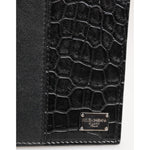 Dolce & Gabbana Black Exotic Leather Bifold Card Holder Men Wallet