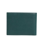 Dolce & Gabbana Green Leather DG Logo Engrave Bifold Card Holder Wallet