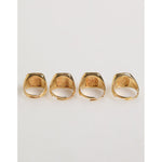 Dolce & Gabbana Gold Tone Brass JAZZ Letter Set 4 Pieces Adjustable Ring SMY10669
