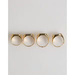 Dolce & Gabbana Gold Tone Brass JAZZ Letter Set 4 Pieces Adjustable Ring SMY10669