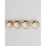 Dolce & Gabbana Gold Tone Brass JAZZ Letter Set 4 Pieces Adjustable Ring