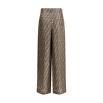 Fendi Monogram pattern silk Pants FE-FR6606A8G3F118W-IT38 | S