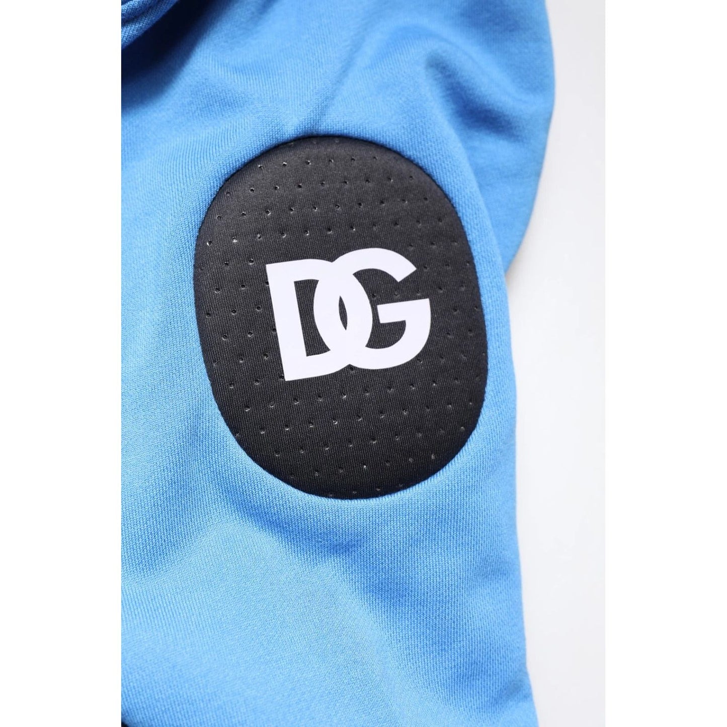 Dolce & Gabbana Blue Cotton Hooded Men Sportswear One Size Vest TSH90318
