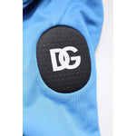 Dolce & Gabbana Blue Cotton Hooded Men Sportswear One Size Vest TSH90318