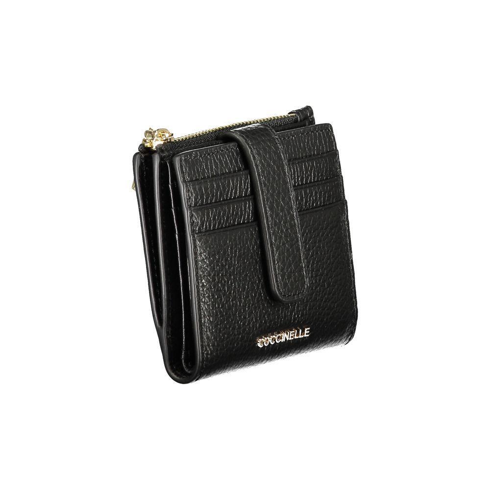 Coccinelle Black Leather Women Wallet CO-39523