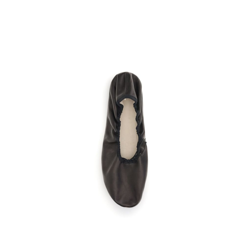 The Row Rounded Ballerinas TH-F1637N66BLK-EU40/US10