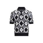 Dolce & Gabbana Diamond knit Polo Sweater DO-GXZ15TJDVC9N0031-IT48 | M