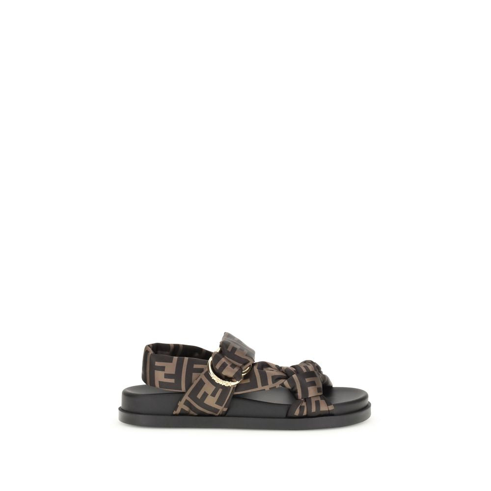 Fendi FF satin Sandals FE-8X8772AE7SF0R7V-EU38/US8