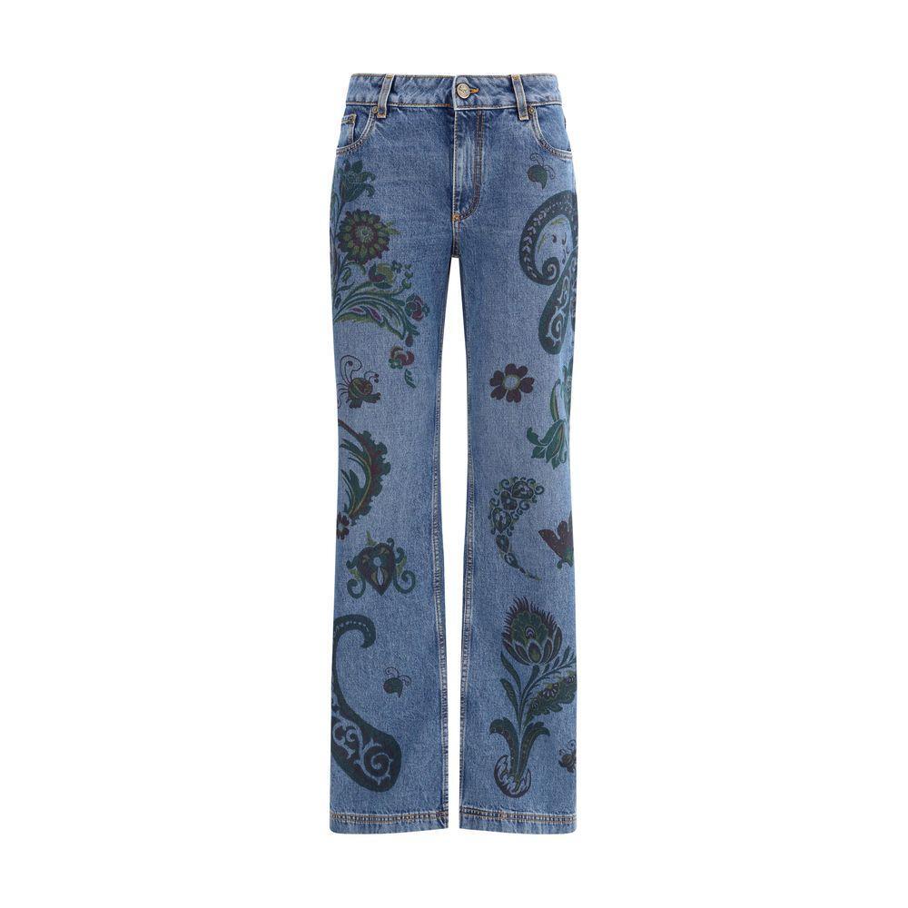 Etro Flower and bee print flare Jeans ET-WRNB0029AKC92S9880S9880-26