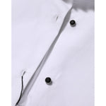 Dolce & Gabbana White Cotton Tuxedo Bib Long Sleeve Dress Shirt