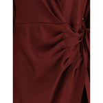 Crida Milano Como Dress in crêpe de chine CR-COMOBORDEAUX-0/XS