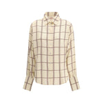 Crida Milano Feltre silk Shirt CR-FELTRECHECKOFFWH-1