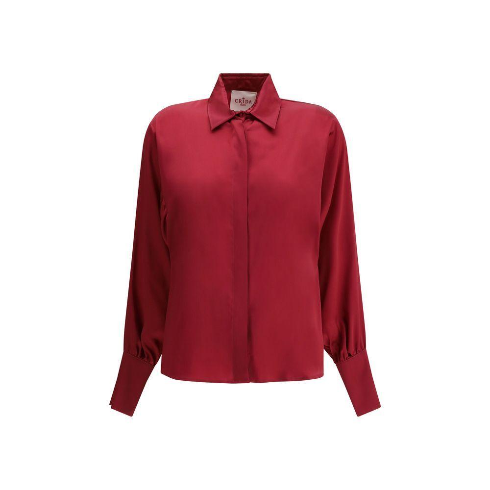 Crida Milano Feltre silk Shirt CR-FELTREBORDEAUX-0/XS
