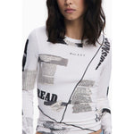 Desigual White Elastane Women Top DE-39742-XS