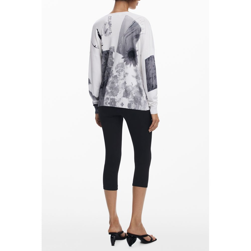 Desigual White Viscose Women Sweater DE-39736-XS
