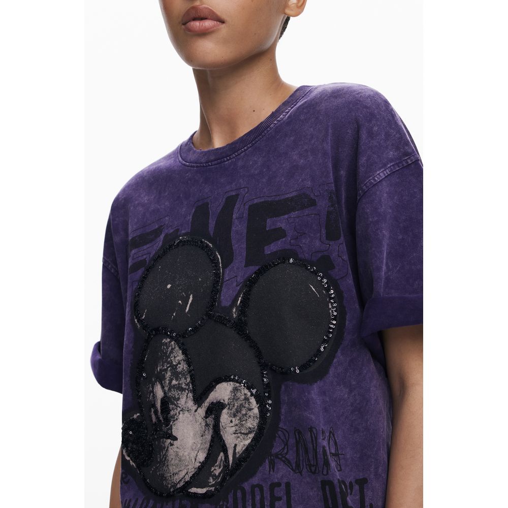 Desigual Purple Cotton T-Shirt