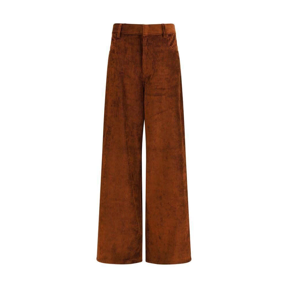 Petar Petrov Corduroy wide leg Pants PE-F25TP2WINE-IT36 | XS