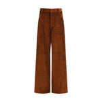 Petar Petrov Corduroy wide leg Pants PE-F25TP2WINE-IT36 | XS
