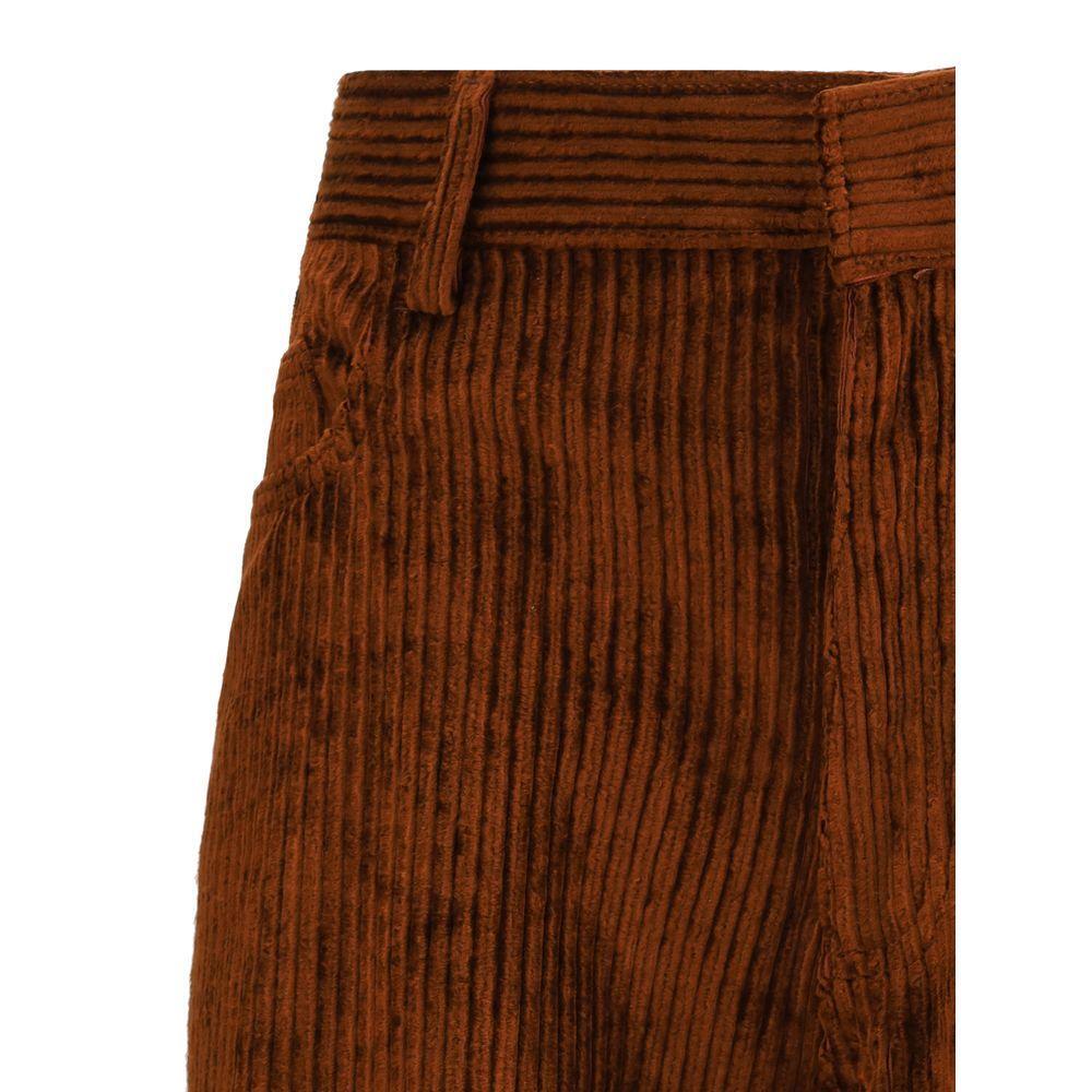 Petar Petrov Corduroy wide leg Pants PE-F25TP2WINE-IT36 | XS