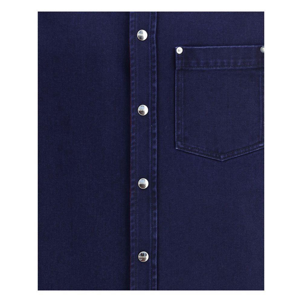 Gucci Denim and flanel Reversible Shirt GU-835282XDDB64447-IT48 | M