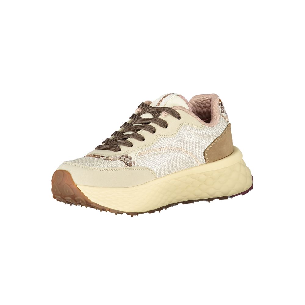 Blauer Beige Polyester Sneaker