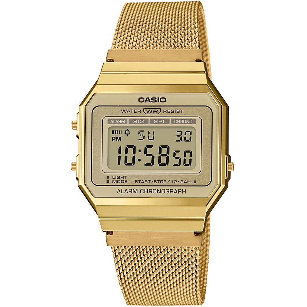 CASIO VINTAGE Mod. ICONIC SLIM DESIGN - GOLD MESH A700WEMG-9AEF