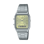 CASIO VINTAGE Mod. EDGY COLLECTION SUNRAY DIAL - GREEN LEMON AQ-230A-9AMQYES