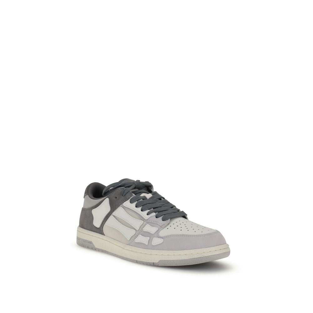 Amiri Distressed Skel Top Low Sneakers AM-AMFOSR1168DARKGREY-EU40/US7