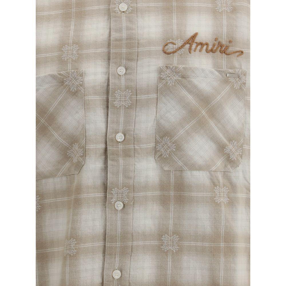Amiri Plaid flannel Shirt AM-AMSTFL1015LIGHTCAMEL-L