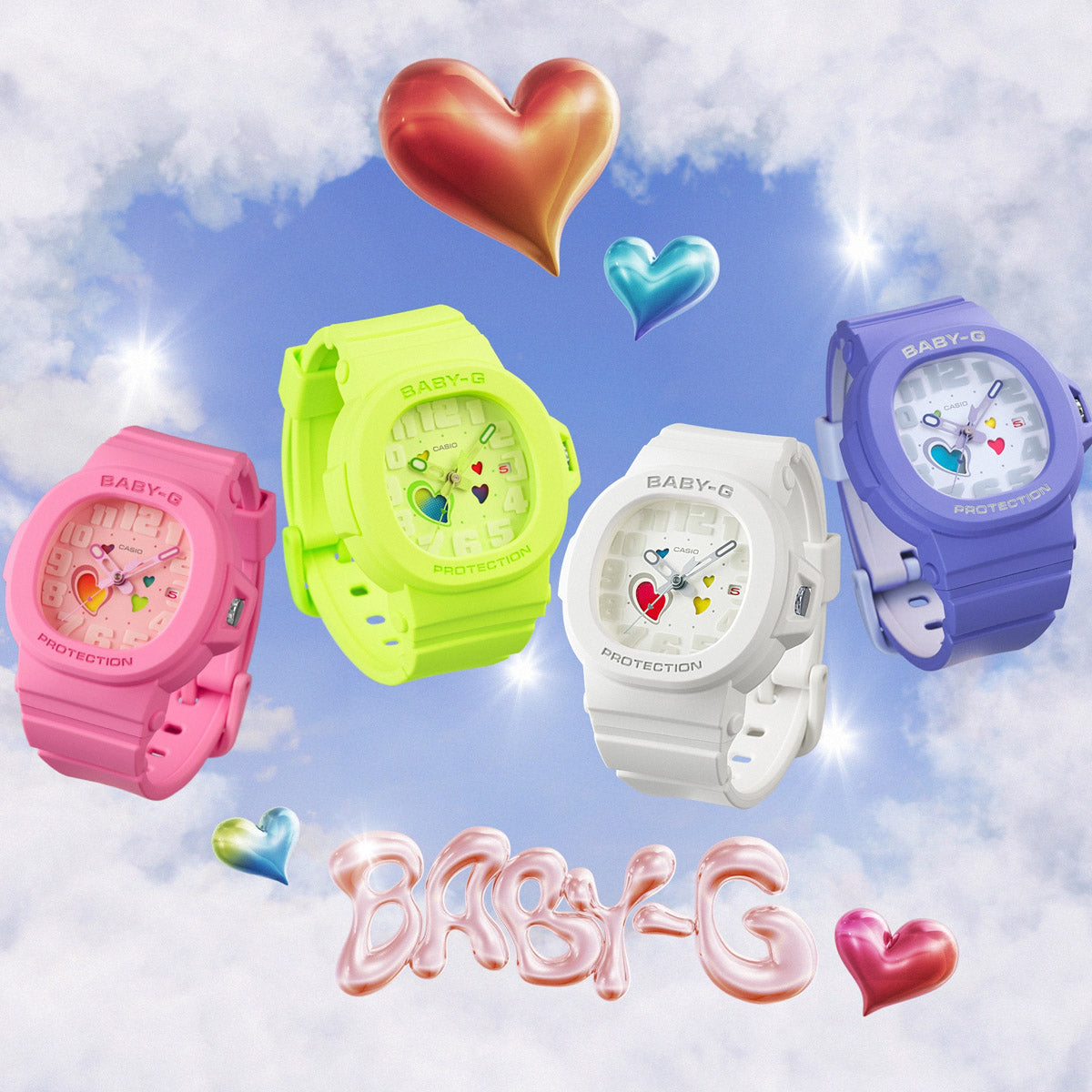 CASIO BABY-G Mod. PLAYFUL HEART SERIES - YELLOW BGA-10-3AER