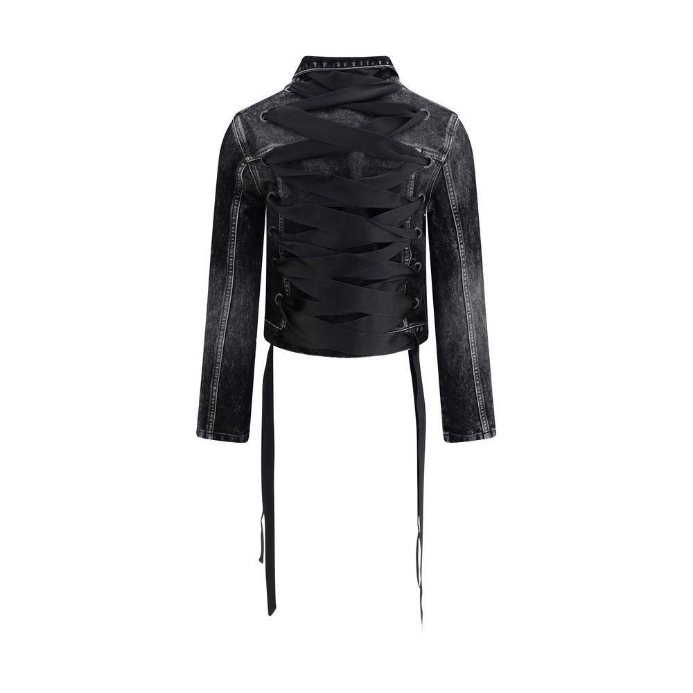 Balenciaga Denim Jacket with ribbon BA-831697TSW651963-IT38 | S