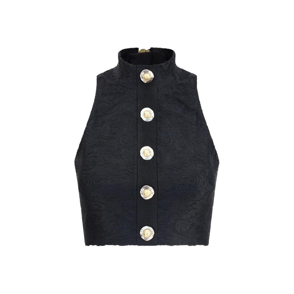 Balmain Baroque crop Top BA-FF1AB495JK650PA-IT36 | XS