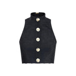 Balmain Baroque crop Top BA-FF1AB495JK650PA-IT36 | XS