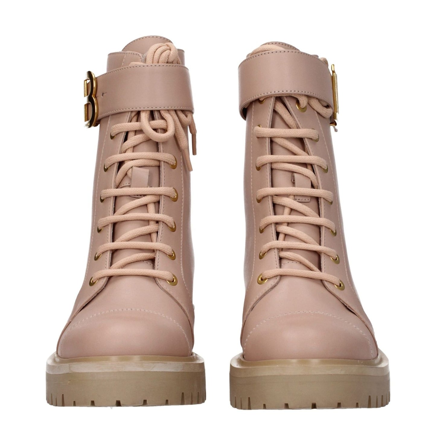 Balmain Beige Leather Ankle Boots BA-8590650507529-EU36/US6