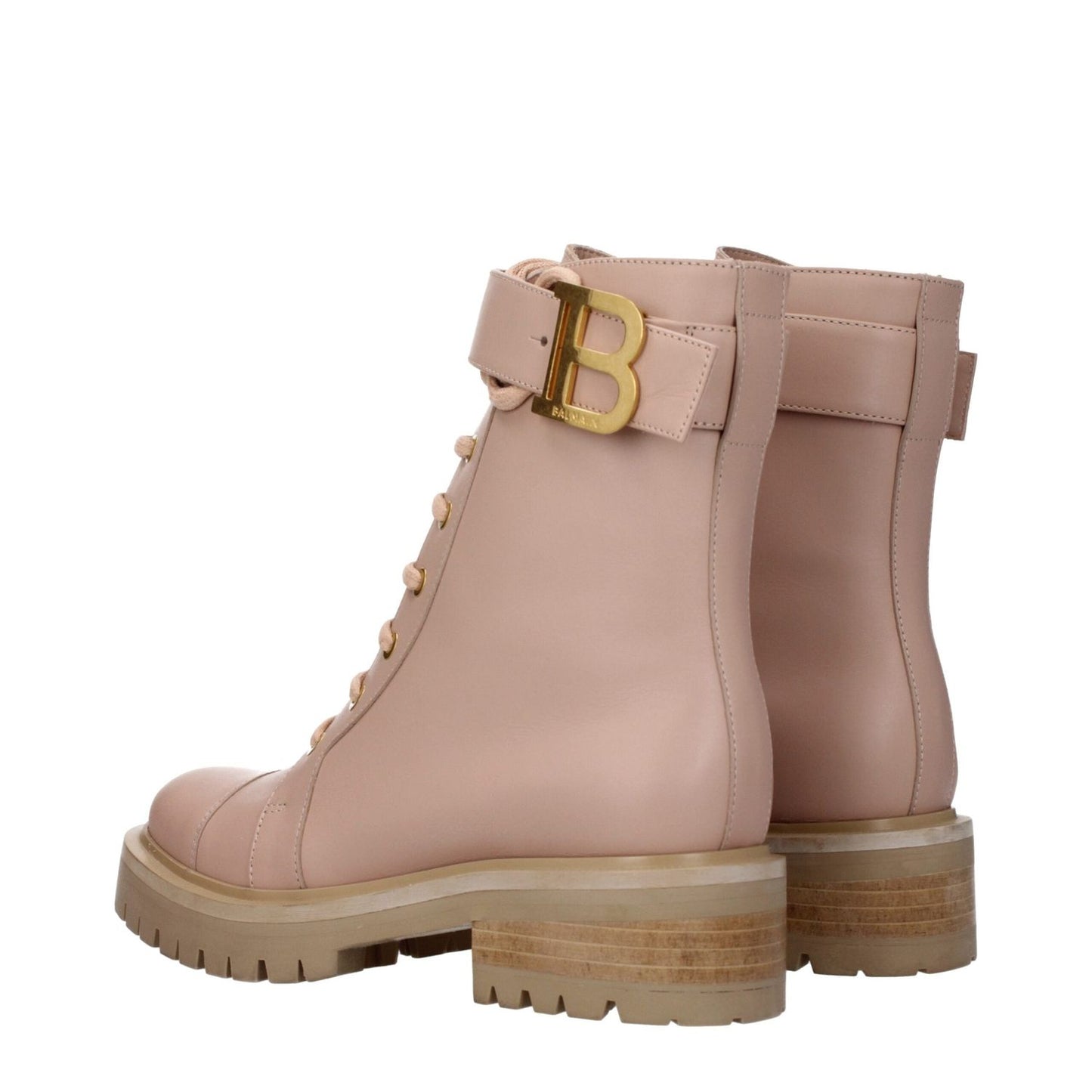 Balmain Beige Leather Ankle Boots BA-8590650507529-EU36/US6