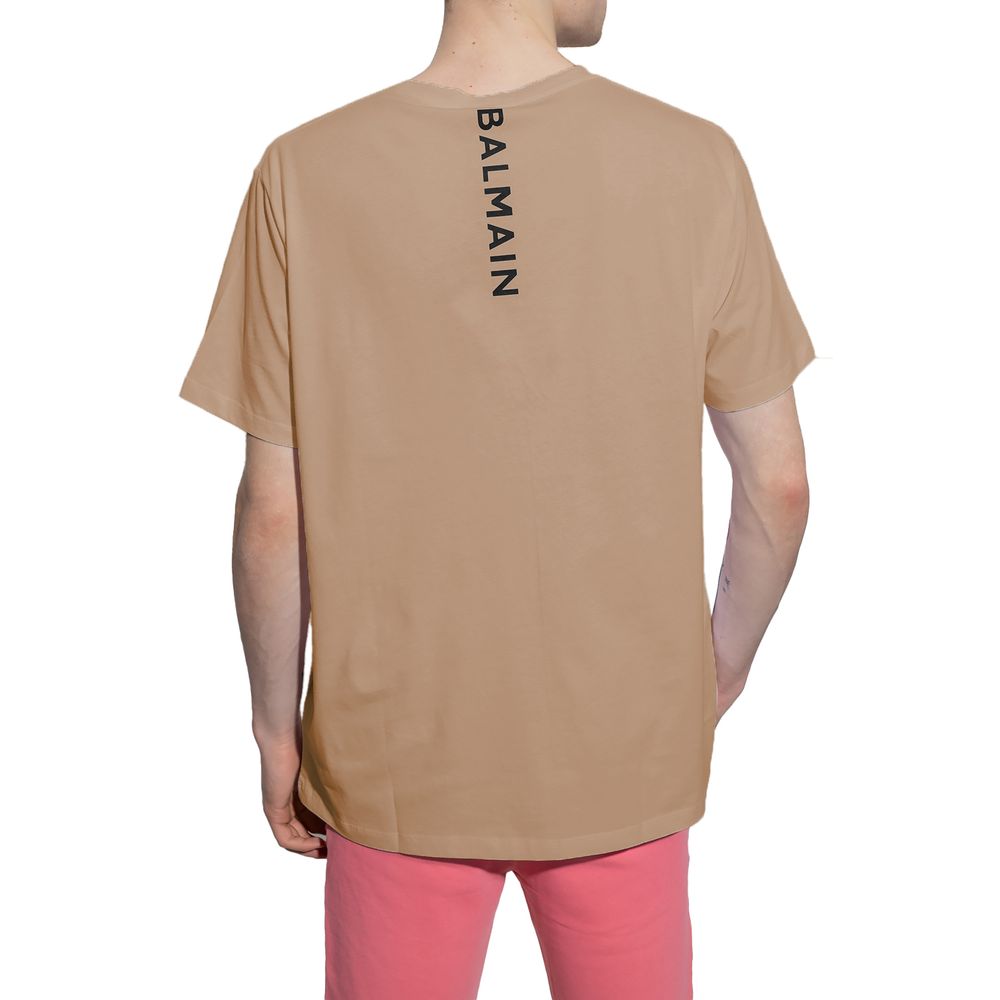 Balmain Brown Cotton T-Shirt