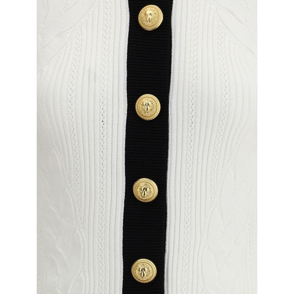 Balmain Contrast trim Cardigan BA-FF1KL191KI64GAB-IT40 | M