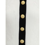 Balmain Contrast trim Cardigan BA-FF1KL191KI64GAB-IT40 | M